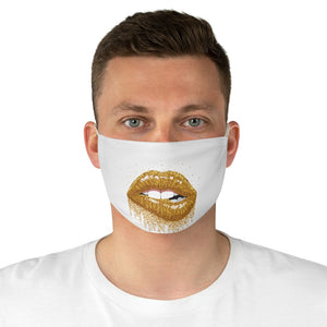 24K Gold Lip Dripping Fabric Face Mask