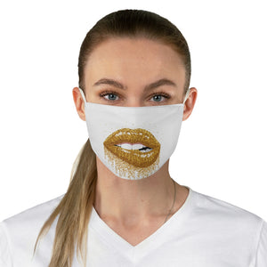 24K Gold Lip Dripping Fabric Face Mask