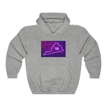 Load image into Gallery viewer, Virginia State in Neon Lights - Unisex Heavy Blend Hooded Sweatshirt