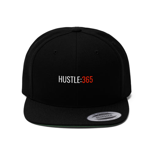 HUSTLE:365 Unisex- Flat Bill Hat