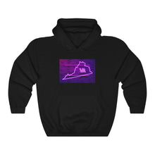 Load image into Gallery viewer, Virginia State in Neon Lights - Unisex Heavy Blend Hooded Sweatshirt