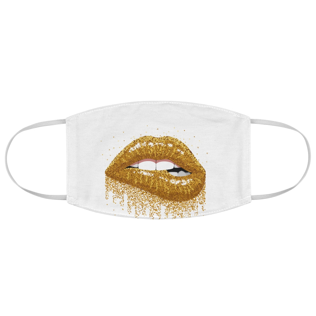 24K Gold Lip Dripping Fabric Face Mask